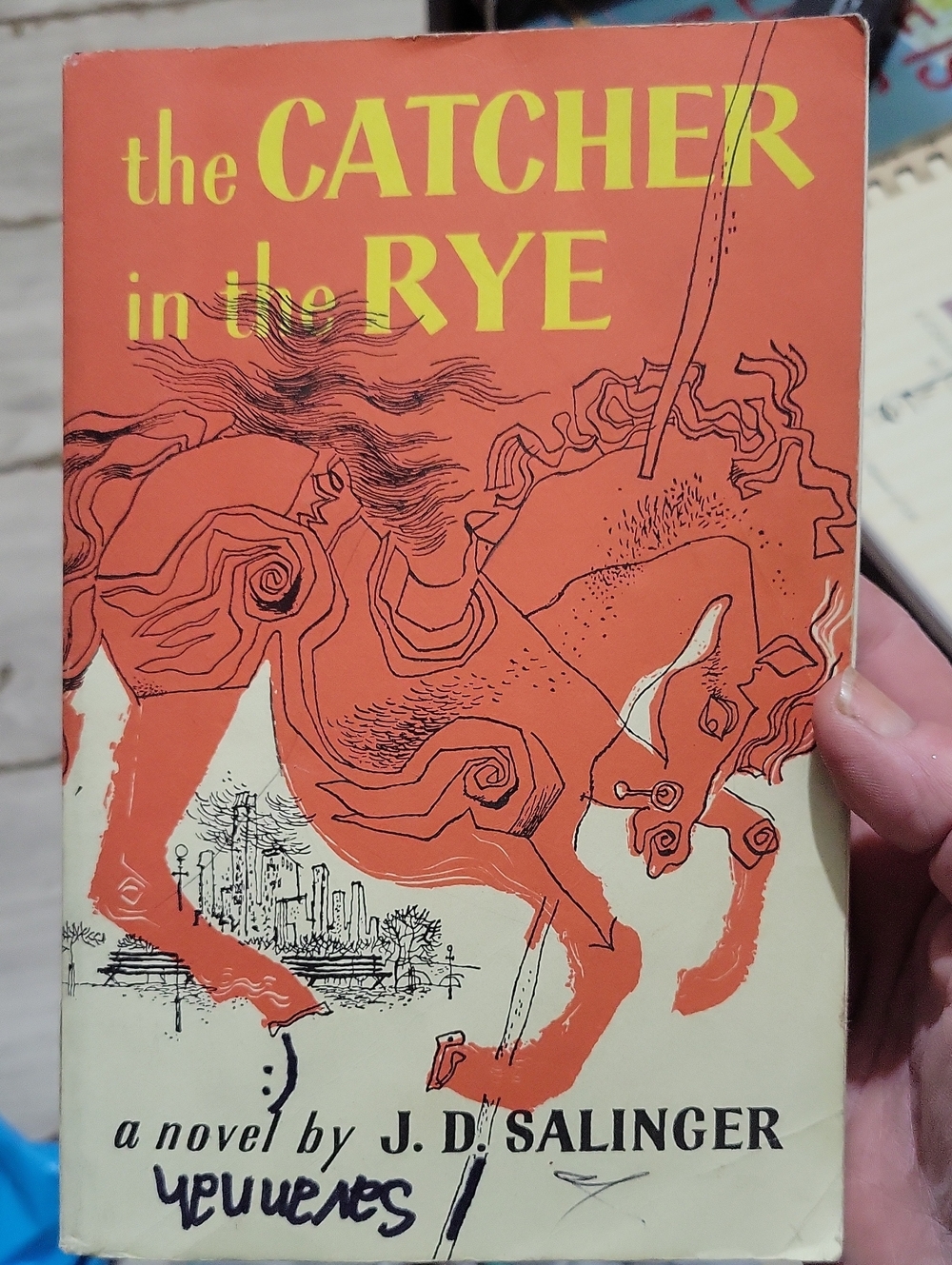 The Catcher in the Rye by - Orange Paperback Cover